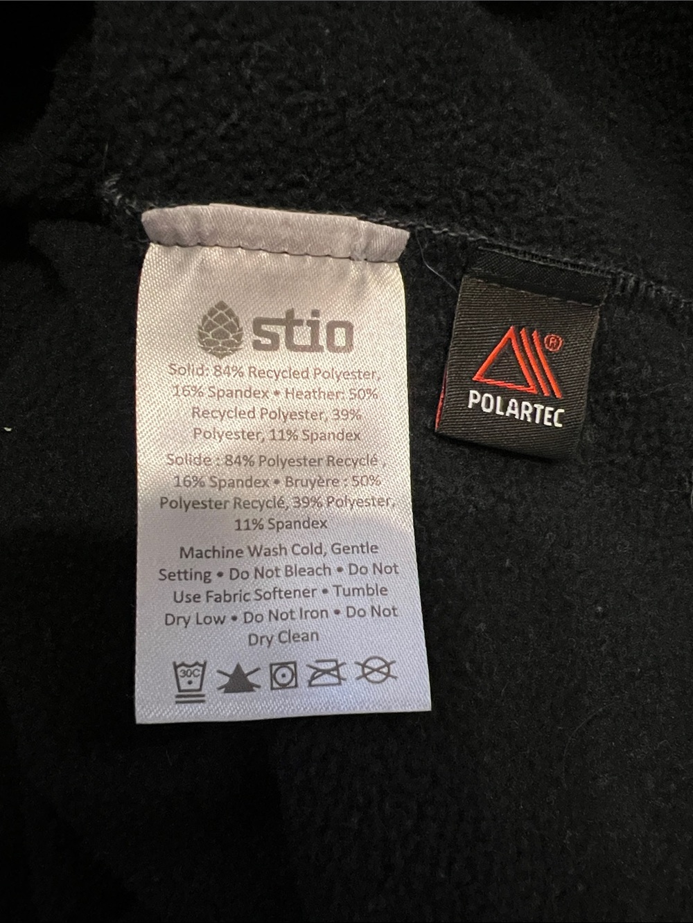 Stio Women’s Glide Power Stretch Abyss Heather Gray Zip Pullover Fleece Top L - Picture 10 of 10